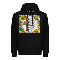 Black god says you are with sunflower Premium Hoodie - TumblerDesignByShophia