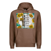 Chestnut god says you are with sunflower Premium Hoodie - TumblerDesignByShophia