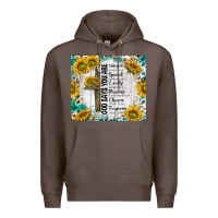 Coffee god says you are with sunflower Premium Hoodie - TumblerDesignByShophia