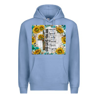Colony Blue god says you are with sunflower Premium Hoodie - TumblerDesignByShophia