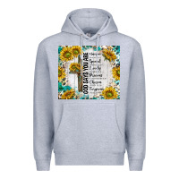 Heather Grey god says you are with sunflower Premium Hoodie - TumblerDesignByShophia