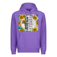 Purple god says you are with sunflower Premium Hoodie - TumblerDesignByShophia