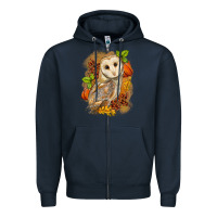 Navy Fall Owl Zipper Hoodie - LillyAllenDesigns