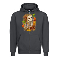 Smoke Fall Owl Zipper Hoodie - LillyAllenDesigns