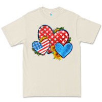 Bone usa flag hearts with sunflower Premium Tee - HRA Design Shop