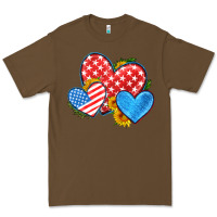 Cacao usa flag hearts with sunflower Premium Tee - HRA Design Shop