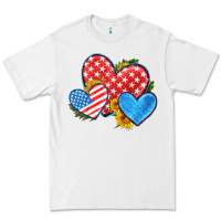 White usa flag hearts with sunflower Premium Tee - HRA Design Shop