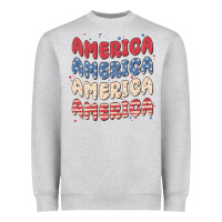 Heather Grey america Heavyweight Sweatshirt - MaliasSmallBusiness
