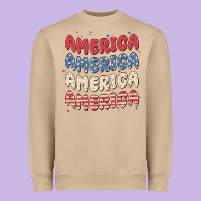 America Heavyweight Sweatshirt Designed By Maliassmallbusiness