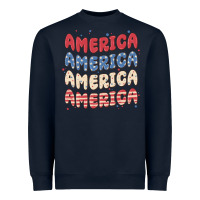 Navy america Heavyweight Sweatshirt - MaliasSmallBusiness