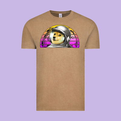 Dogecoin To The Mars Vintage Tee Designed By Jasminsmagicworld