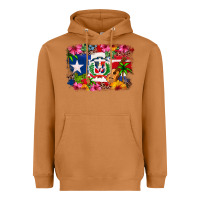 Meerkat Dominican Republic and Puerto Rico Flag Heavyweight Hoodie - texasbilliewilder