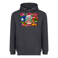 Smoke Dominican Republic and Puerto Rico Flag Heavyweight Hoodie - texasbilliewilder