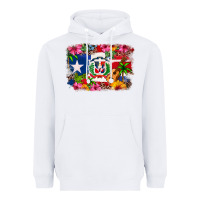 White Dominican Republic and Puerto Rico Flag Heavyweight Hoodie - texasbilliewilder