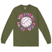 Army Green in my volleyball era Long Sleeve Tee - MaliasSmallBusiness