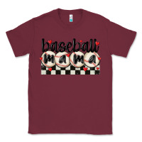 Burgundy baseball mama Classic Tee - MaliasSmallBusiness