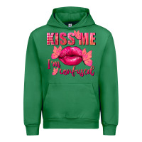 Emerald Kiss me i'm so confused Valentine's Day Urban Hoodie - FaDigitalArtStudio