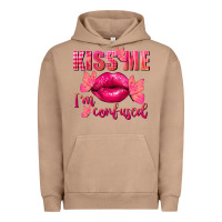 Pigment Burro Kiss me i'm so confused Valentine's Day Urban Hoodie - FaDigitalArtStudio