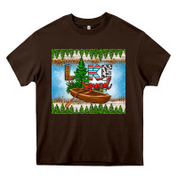 Chocolate Brown lake squad tumbler Heavy Core Tee - HRA Design Shop