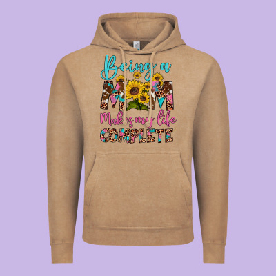Being A Mom Makes My Life Complete Vintage Hoodie Designed By Artiststas