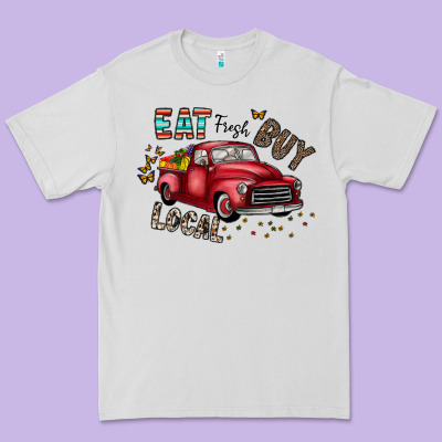 Eat Fresh Buy Local Premium Tee Designed By Cowhidedigitalart