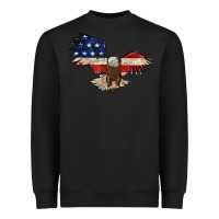 Black 4th july eagle Heavyweight Sweatshirt - MaliasSmallBusiness