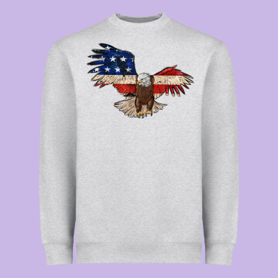 4th July Eagle Heavyweight Sweatshirt Designed By Maliassmallbusiness