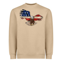 Mushroom 4th july eagle Heavyweight Sweatshirt - MaliasSmallBusiness
