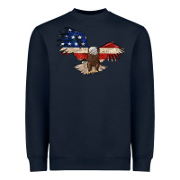 Navy 4th july eagle Heavyweight Sweatshirt - MaliasSmallBusiness