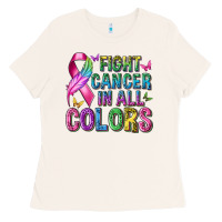 Bone fight cancer in all colors Ladies Tee - texasbilliewilder