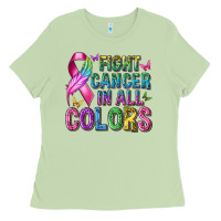 Matcha fight cancer in all colors Ladies Tee - texasbilliewilder