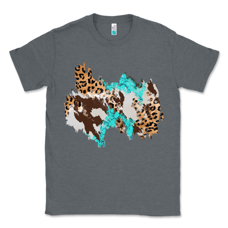 Cowhide Leopard Turquoise Patch Classic Tee by AdoDesignShop | Teevron