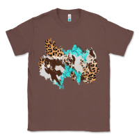Chestnut cowhide leopard turquoise patch Classic Tee - AdoDesignShop