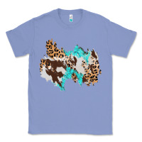 Colony Blue cowhide leopard turquoise patch Classic Tee - AdoDesignShop