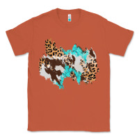 Copper cowhide leopard turquoise patch Classic Tee - AdoDesignShop