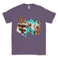 Lavender cowhide leopard turquoise patch Classic Tee - AdoDesignShop