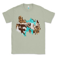 Matcha cowhide leopard turquoise patch Classic Tee - AdoDesignShop