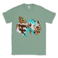 Sage cowhide leopard turquoise patch Classic Tee - AdoDesignShop
