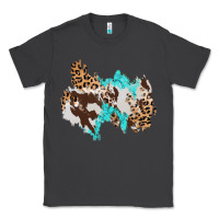 Smoke cowhide leopard turquoise patch Classic Tee - AdoDesignShop