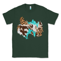 Sports Green cowhide leopard turquoise patch Classic Tee - AdoDesignShop