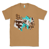 Toasted Coconut cowhide leopard turquoise patch Classic Tee - AdoDesignShop