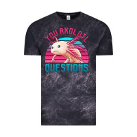 Cloud Black you axolotl questions 80's retro sunset Vintage Tee - Jasminsmagicworld