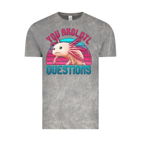 Cloud Rock you axolotl questions 80's retro sunset Vintage Tee - Jasminsmagicworld