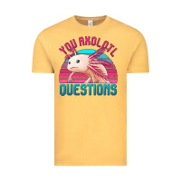 Vintage Mustard you axolotl questions 80's retro sunset Vintage Tee - Jasminsmagicworld