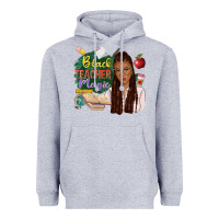 Heather Grey black teacher magic with afro Heavyweight Hoodie - NancyCooperArtShop