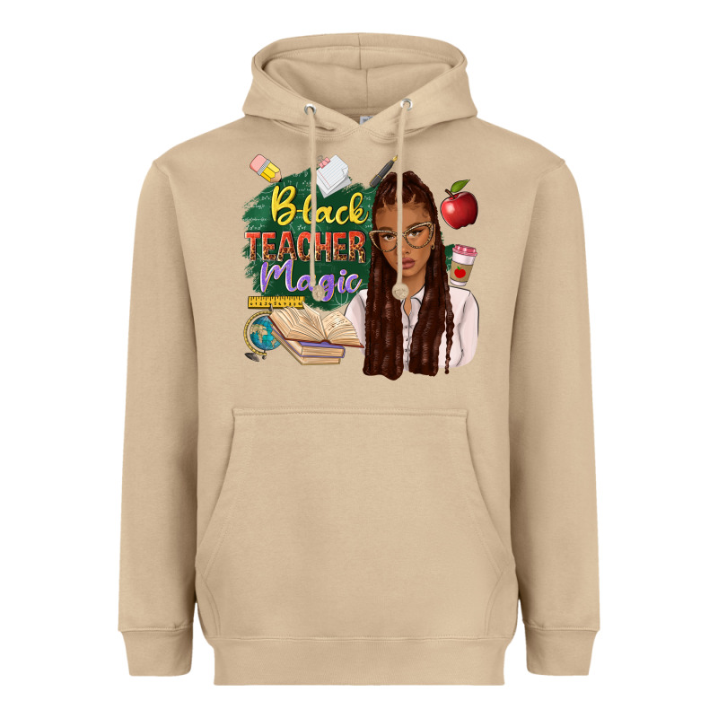 Black Teacher Magic With Afro Heavyweight Hoodie by NancyCooperArtShop | Teevron