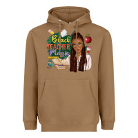 Toasted Coconut black teacher magic with afro Heavyweight Hoodie - NancyCooperArtShop