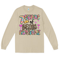 Mushroom 7 years of being awesome Long Sleeve Tee - MaliasSmallBusiness