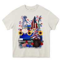 Cream 4th of July gnomes truck Heavy Core Tee - CowGirlArtShop