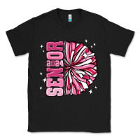 Black senior 2024 pink cheer Classic Tee - MaliasSmallBusiness